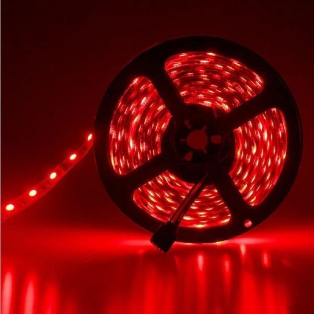 Εύκαμπτη Αυτοκόλλητη Ταινία LED Κόκκινη IP20 5m 19.2W/1m LS20-00602 : 1
