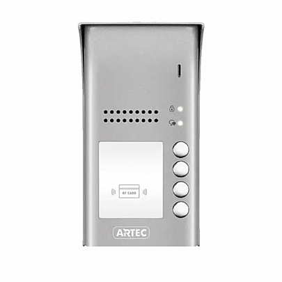 ARTEC Μπουτονιέρα Θυροτηλεφώνου 4 Κουδουνιών ZINC ALLOY Επίτοιχη DT-607A/ID/S4