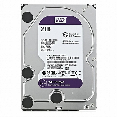 WESTERN DIGITAL Purple Σκληρός Δίσκος ΑΝΑΚΑΤΑΣΚΕΥΗΣ 2TB 3.5