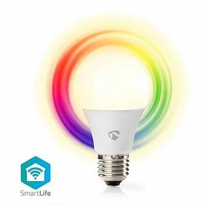 NEDIS WiFi Smart LED Lamp RGB E27 9W 806lm WIFILRC10E27