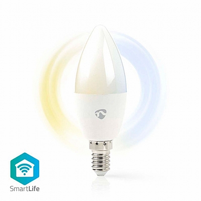 NEDIS WiFi Έξυπνη LED Λάμπα Ε14 Κερί 5W 470lm WIFILRW10E14