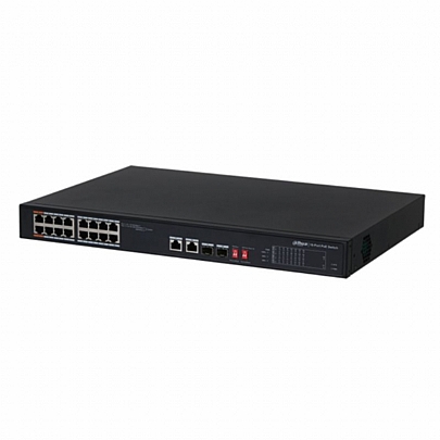 DAHUA 2-Layer 16-Θύρες PoE switch PFS3218-16ET-135