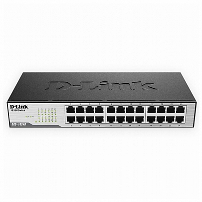 D-LINK 24-Θύρες Ethernet Unmanaged Desktop Rackmount Switch DES-1024D