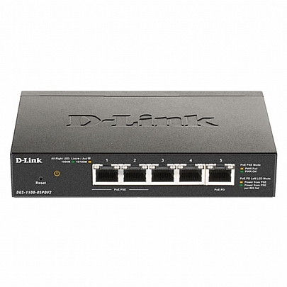 D-LINK 5-Θύρες PoE-Powered Gigabit Smart Managed Switch με 3xGigabit & 2xPoE-Θύρες