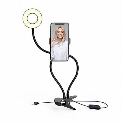 ONE PLUS Ring Light OLED Με Επιτραπέζια Βάση Στήριξης Μαύρο 10W 9cm NR9102
 - Μαύρο