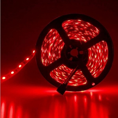 Αδιάβροχη Εύκαμπτη Αυτοκόλλητη Ταινία LED Κόκκινη IP65 5m 4.8W/1m LS65-00202