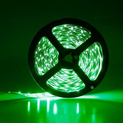 Αδιάβροχη Εύκαμπτη Αυτοκόλλητη Ταινία LED Πράσινη IP65 5m 4.8W/1m LS65-00203