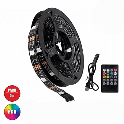 GloboStar Σετ Ταινία LED RGB 5m 36W/5m 150LED/5m 2880lm/m