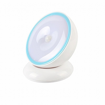 GloboStar LED Φωτάκι Νυκτός Μπλε Με Ανιχνευτή Κίνησης Και Αισθητήρα Μέρας Νύχτας