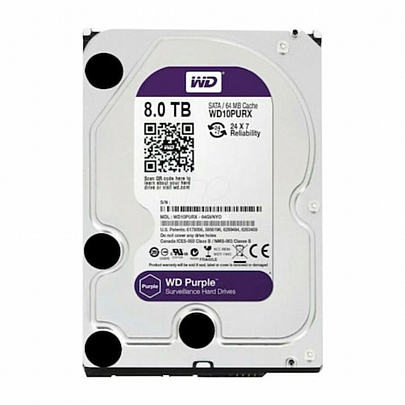 WESTERN DIGITAL Purple Σκληρός Δίσκος ΑΝΑΚΑΤΑΣΚΕΥΗΣ 8TB 3.5