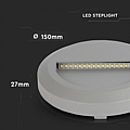 VTAC LED Απλίκα Σκάλας 2W Στρογγυλή Με Γκρι Σώμα 3000Κ Θερμό Λευκό IP65 : 4