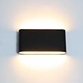 LED Αδιάβροχη Απλίκα Τοίχου UP-DOWN Μαύρη Θερμό Φως ATM-2111 : 2