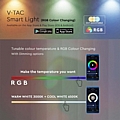 VTAC WiFi LED Επιτραπέζιο Φωτιστικό 4W RGB+CCT Με Λευκό Σώμα Amazon Alexa & Google Home  : 7