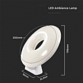 VTAC WiFi LED Table Lamp 4W RGB+CCT With White Body Amazon Alexa & Google Home : 3