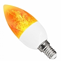 GloboStar LED Λάμπα Κερί E14 C37 5W  Summer Flame Flickering Fire Με 2 Λειτουργίες Εφέ : 1