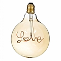 GloboStar LED Λάμπα LOVE Filament E27 G125 Γλόμπος 2.4W  99252 : 1