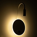 GOOSE LED Λευκό Φωτιστικό Τοίχου 6W Με Φορτιστή USB 3Α Reading Light & 360° Κρυφός Φωτισμός Φυσικό Λευκό Φως : 4