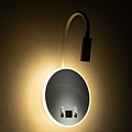 GOOSE LED Λευκό Φωτιστικό Τοίχου 6W Με Φορτιστή USB 3Α Reading Light & 360° Κρυφός Φωτισμός Φυσικό Λευκό Φως : 5