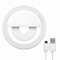 Selfie Ring Light LED Λευκό Για Smart Phone Με Επαναφορτιζόμενη Μπαταρία  : 1