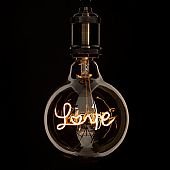 GloboStar LED Λάμπα LOVE Filament E27 G125 Γλόμπος 2.4W  : 2