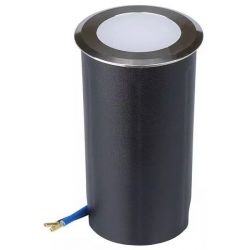 VTAC Χωνευτό Φωτιστικό LED Σκάλας 1W Στρόγγυλο Μαύρο/Ασημί 6500Κ Ψυχρό Λευκό IP67