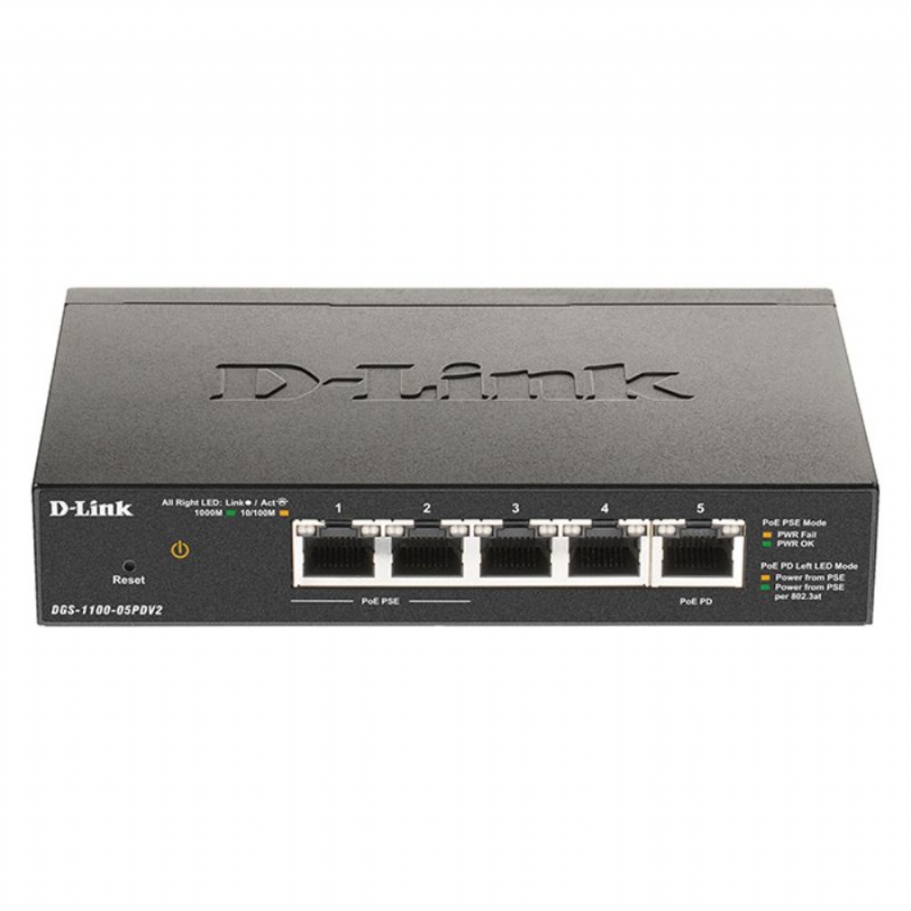 D-LINK 5-Θύρες PoE-Powered Gigabit Smart Managed Switch με 3xGigabit & 2xPoE-Θύρες