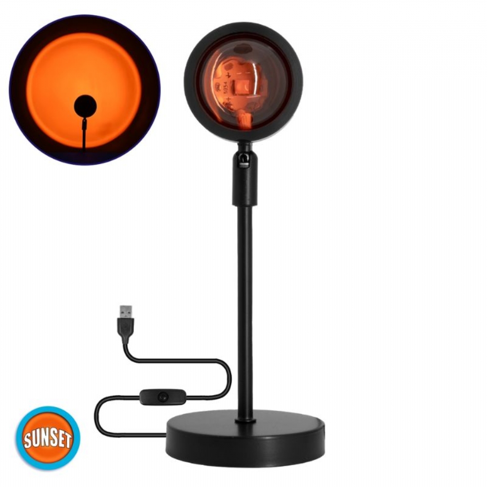 GloboStar Minimal Επιτραπέζιο Φωτιστικό Με Projector Lens Ειδικού Εφέ Sunset 12W