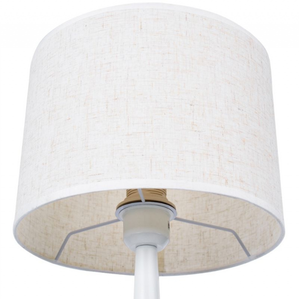 GloboStar AMBROSIA Επιτραπέζιο Φωτιστικό Μονόφωτο Ε27 Λευκό Μεταλλικό Με Καπέλο - Image 3